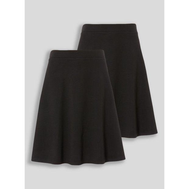 Buy Black Jersey Skater Skirt 2 Pack 13 years School skirts Tu