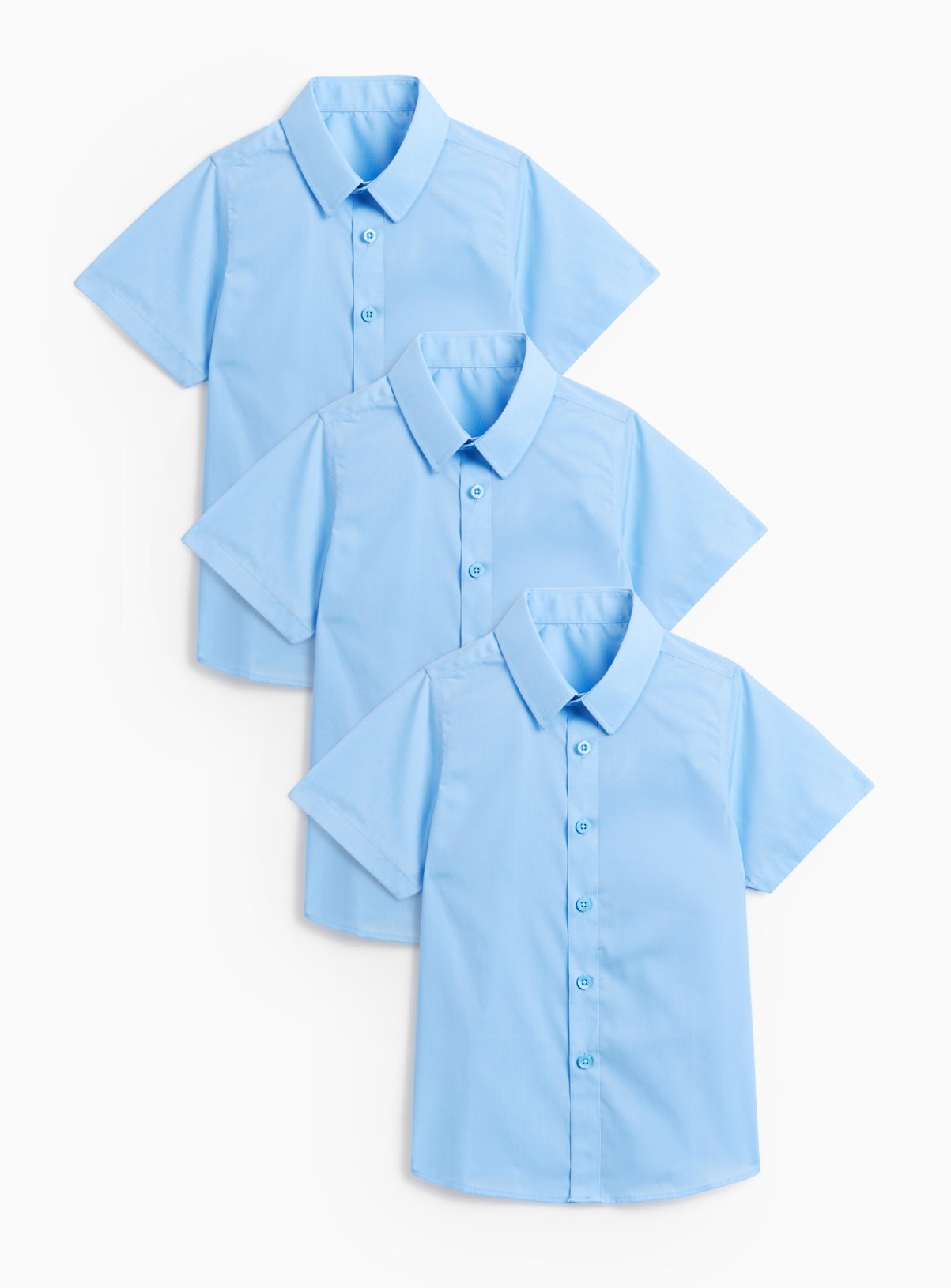 3 Pack Unisex Blue Short Sleeve Shirts 14 years