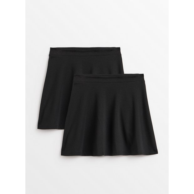 Buy Black Jersey Skater Skirts 2 Pack 3 years School skirts Tu