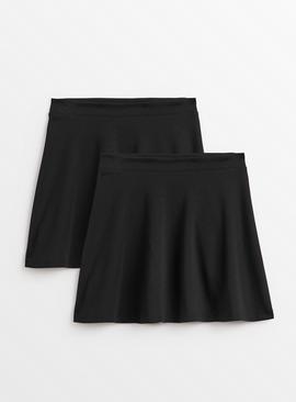 Black Jersey Skater Skirts 2 Pack 