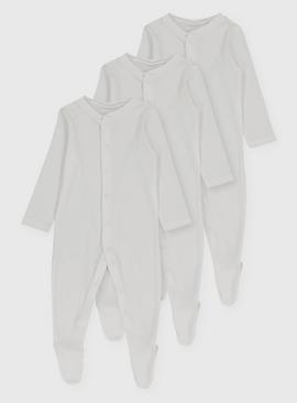 White Sleepsuit 3 Pack