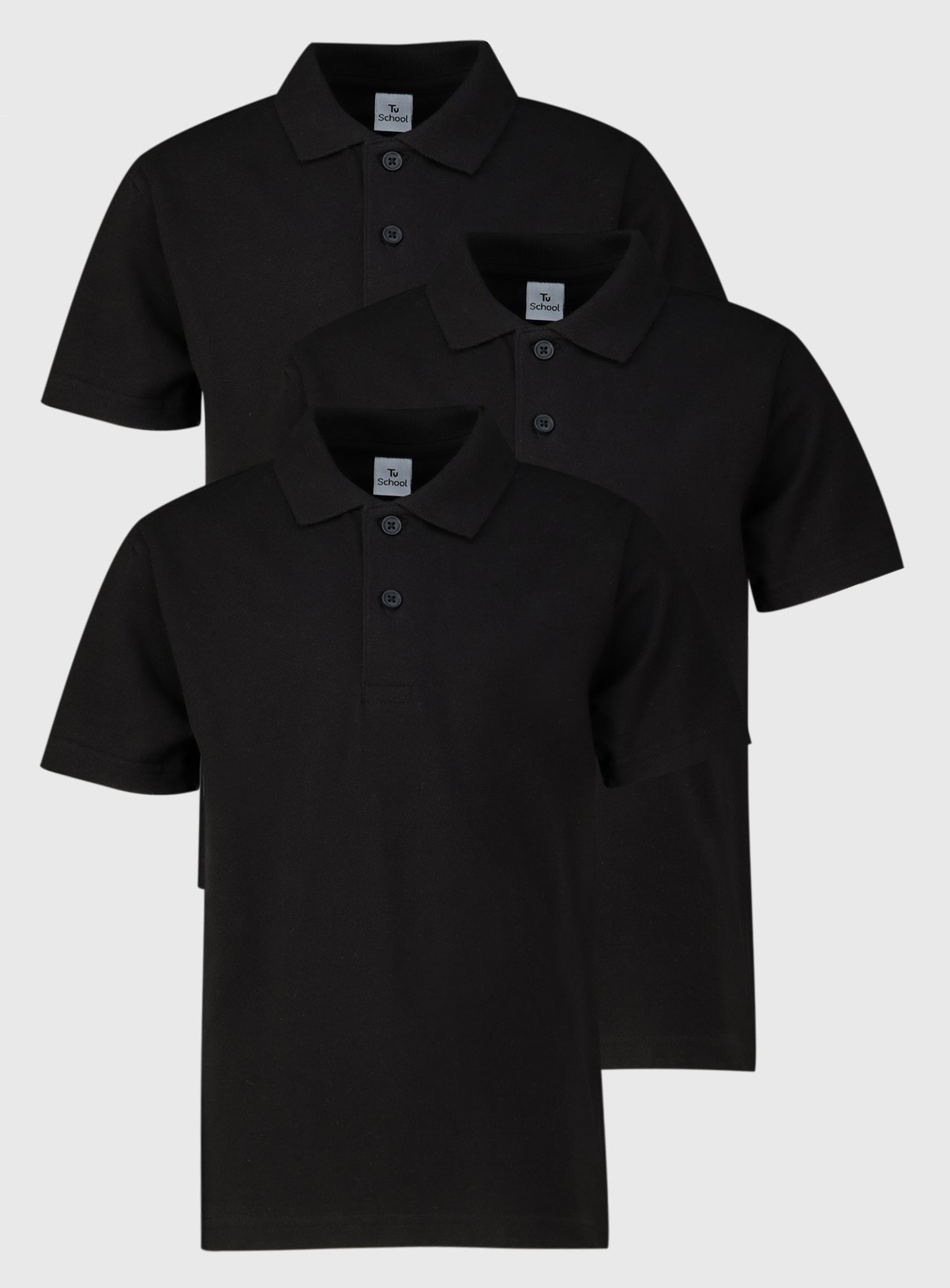 girls black polo shirt