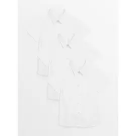 White Short Sleeve Slim Fit Shirts 3 Pack