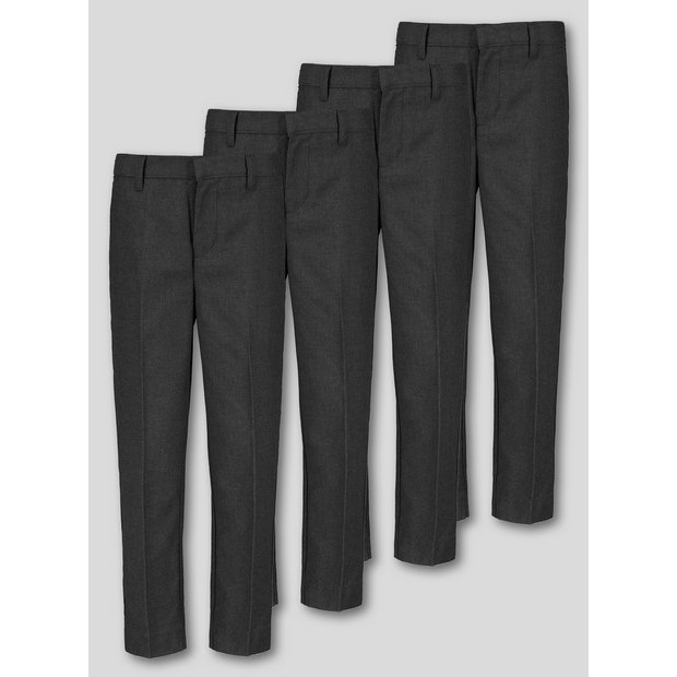 School Uniform Essentials, Boy's Elastic School Trouser GREY