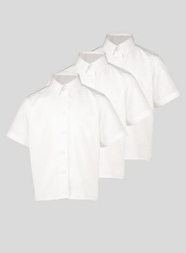 White Generous Fit Non Iron Shirts 3 Pack 5 years