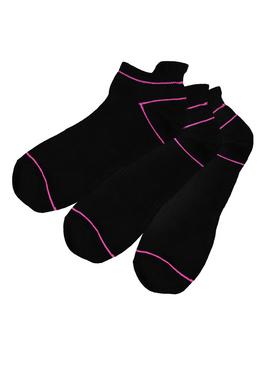 Black Blister Resist Trainer Sock 3 Pack - 4-8