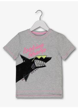 Boy S Tops Argos - grey looking sharp shark t shirt