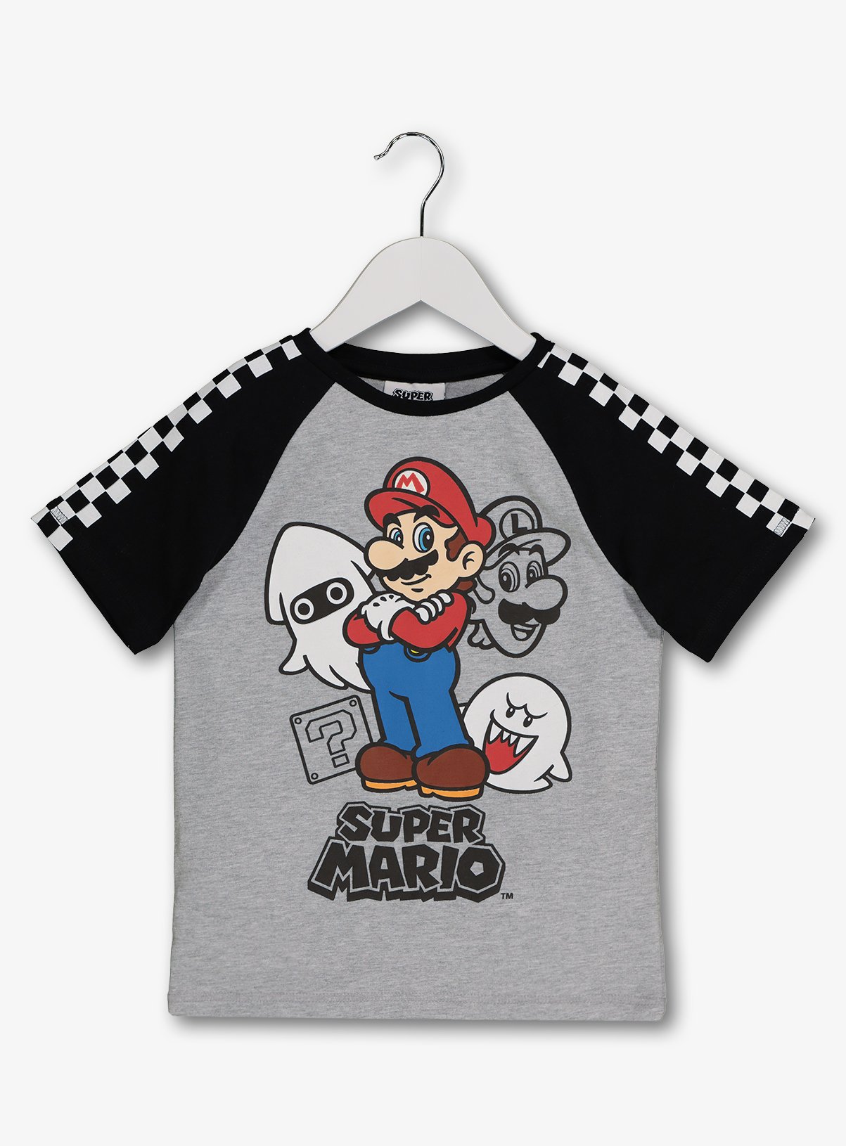 Boy S Tops Argos - super mario grey raglan t shirt