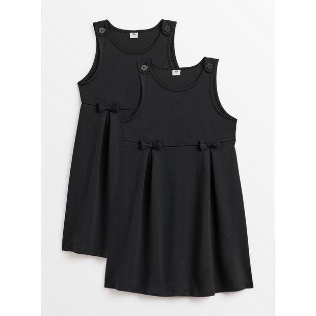 Girls black clearance pinafore dress