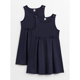 Grey jersey top pinafore school dress