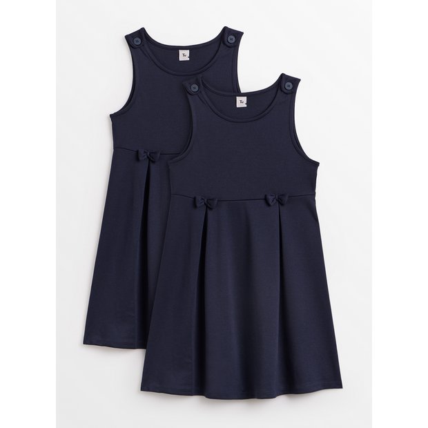 Buy Navy Jersey School Pinafore 2 Pack 5 years School dresses Tu