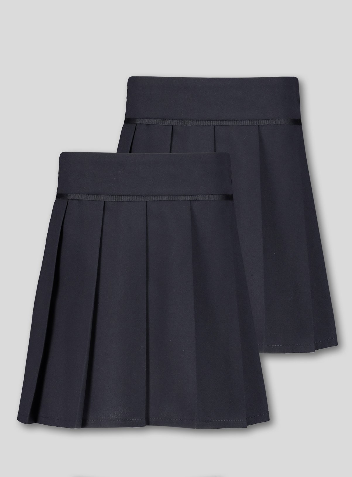 Navy Blue Permanent Pleat Skirts 2 Pack 14 years
