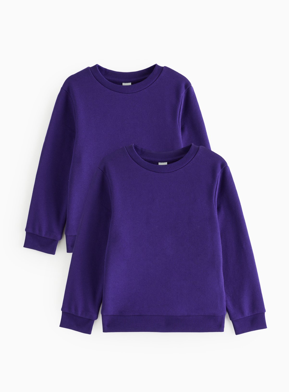 2 Pack Bright Purple Crew Neck Sweatshirts 7 years