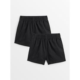 Buy Black Woven Rugby Shorts 2 Pack 3 years PE kits Argos