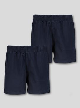 Navy Woven Rugby Shorts 2 Pack 