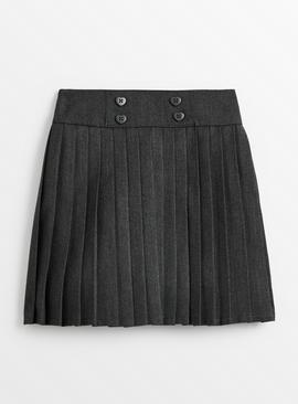 Grey Permanent Pleat Skirt 