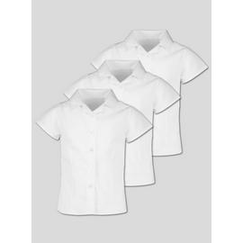 Buy White Scallop Collar Polo Shirts 2 Pack 4 years School polo