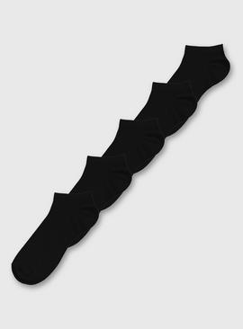 Black Super Soft Trainer Socks 5 Pack - 4-8