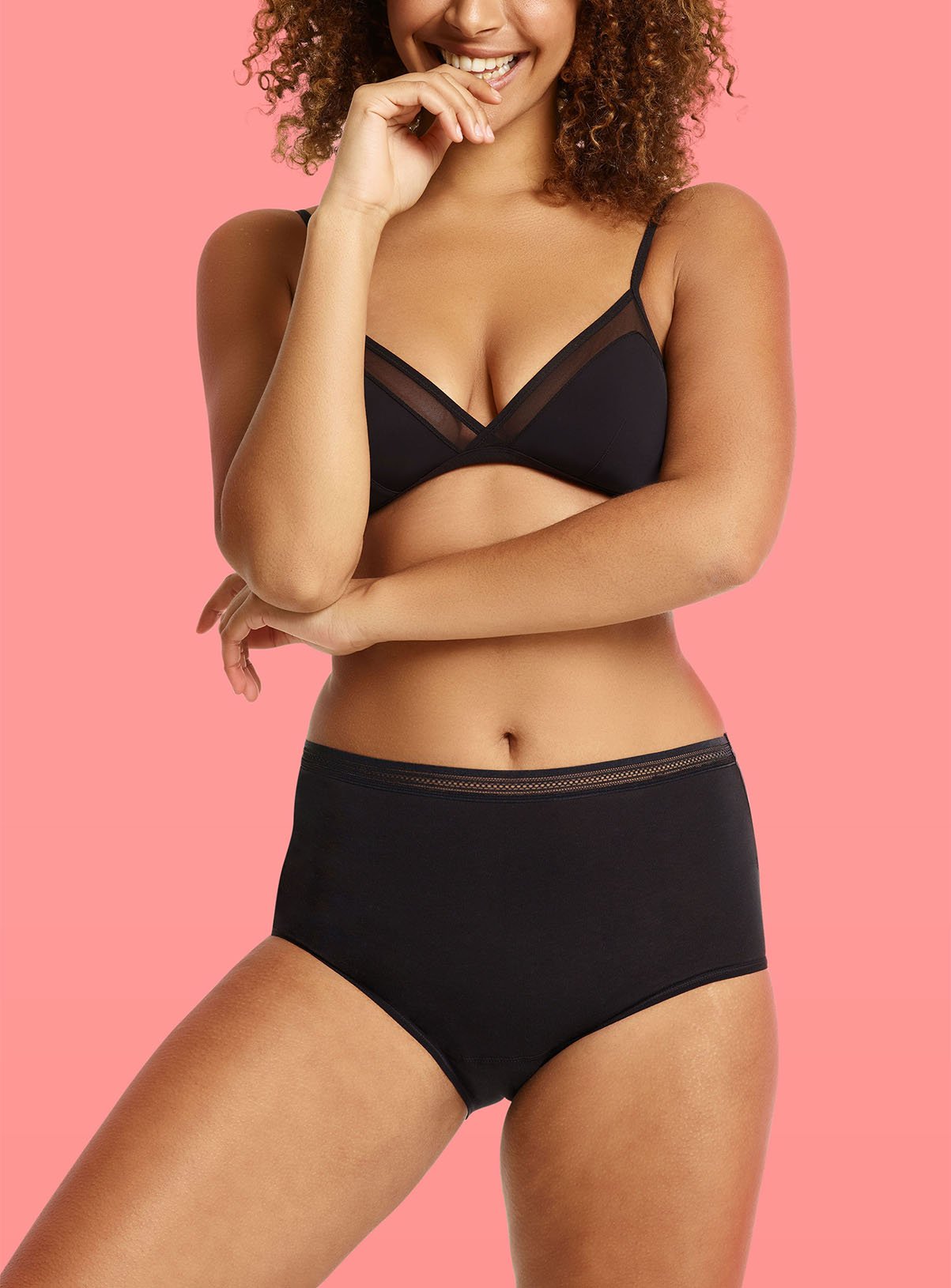 LOVE LUNA Lady Leaks Black Full Knickers 