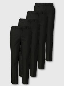 Black Skinny Fit Trousers 4 Pack 