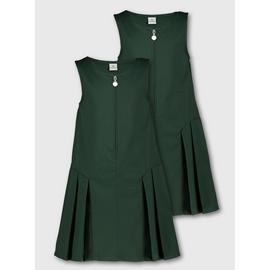 Green school pinafore shop dress
