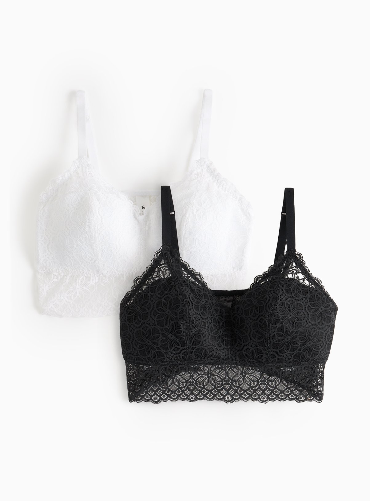Black & White Lace Bralette 2 Pack 