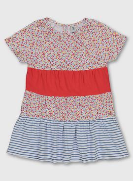 Bright Giraffe Print Kids Sleeveless Dress Girls Flared Dress