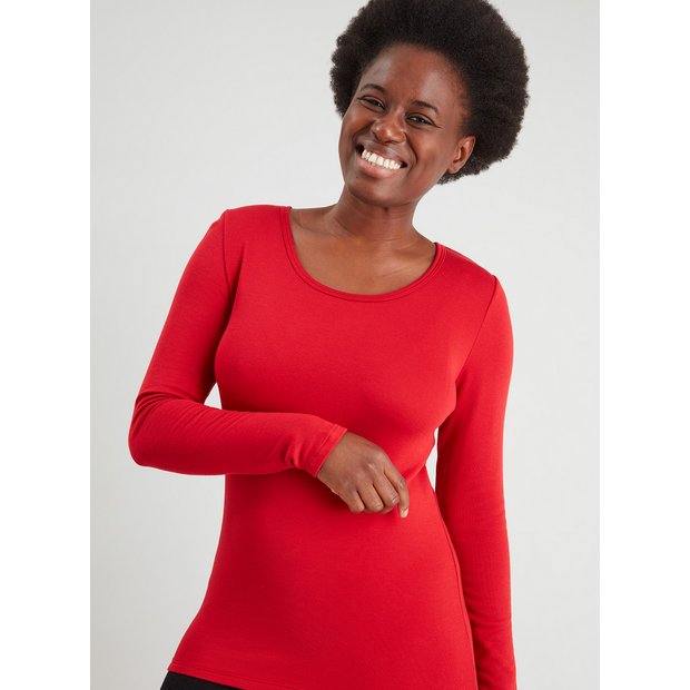 Buy Heat Active Red Long Sleeve Thermal Top 10 Tops Tu
