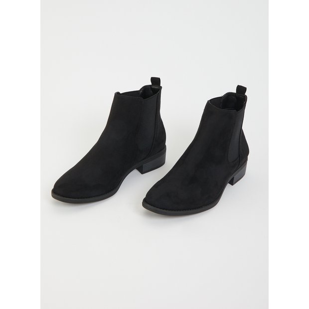 Buy Black Faux Suede Recycled Upper Chelsea Boots 5 Boots Tu