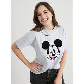 Disney Mickey Mouse Grey Marl T-Shirt