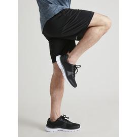 Active Black Drawstring Waist Moisture Wicking Shorts