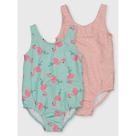 Flamingo & Pink Swimsuit 2 Pack