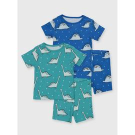 Dinosaur Print Shortie Pyjamas 2 Pack