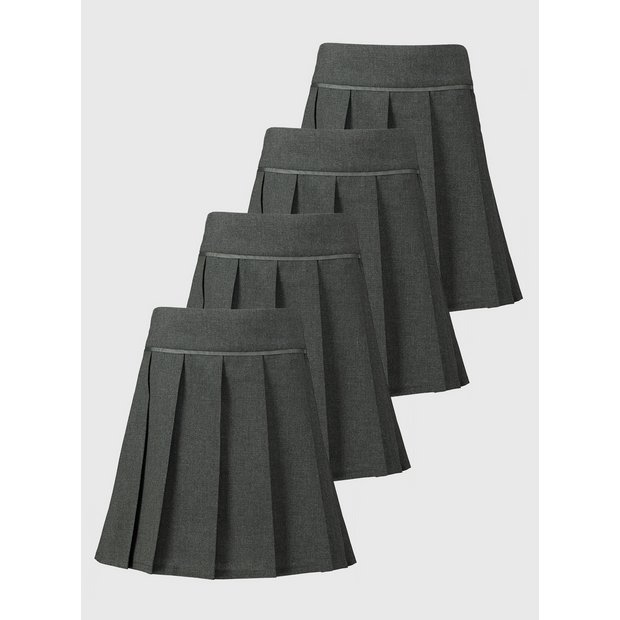 Grey pleated skirt outlet in black