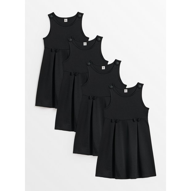 Buy Black Pleated Pinafore Dress 4 Pack 3 years School dresses Tu