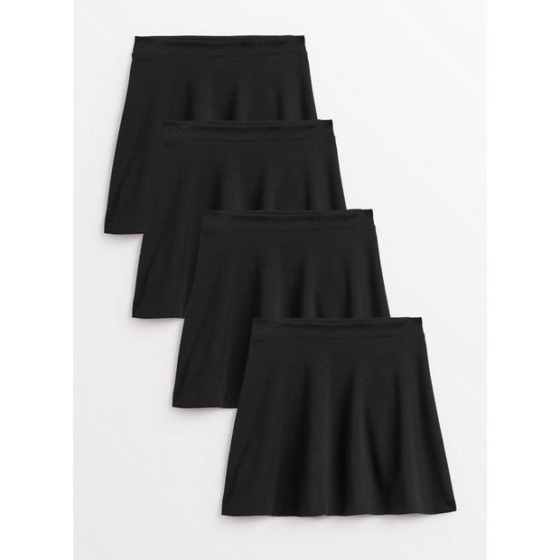 Black jersey skater school skirt hotsell