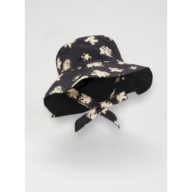 Black Printed Bucket Hat - One Size