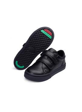 TOEZONE Black Twin Strap School Shoe
