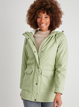 Green Shower Resistant Raincoat