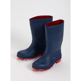Navy & Red Wellies