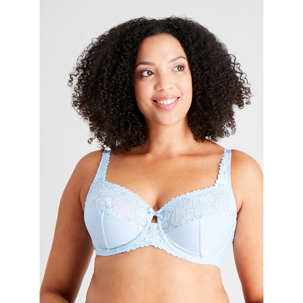 Buy DD-GG White Recycled Lace Comfort Full Cup Bra 32DD | Bras | Argos