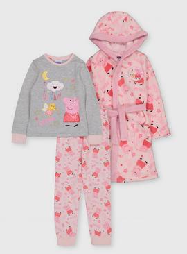 Peppa Pig Pyjamas & Dressing Gown Set