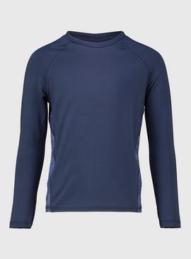 Active Navy Camouflage Sports Top