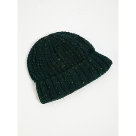 Green Fleck Knitted Beanie Hat - One Size