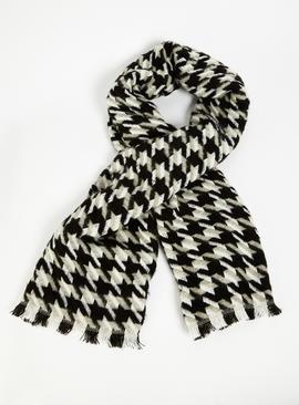 Dogtooth Print Scarf - One Size