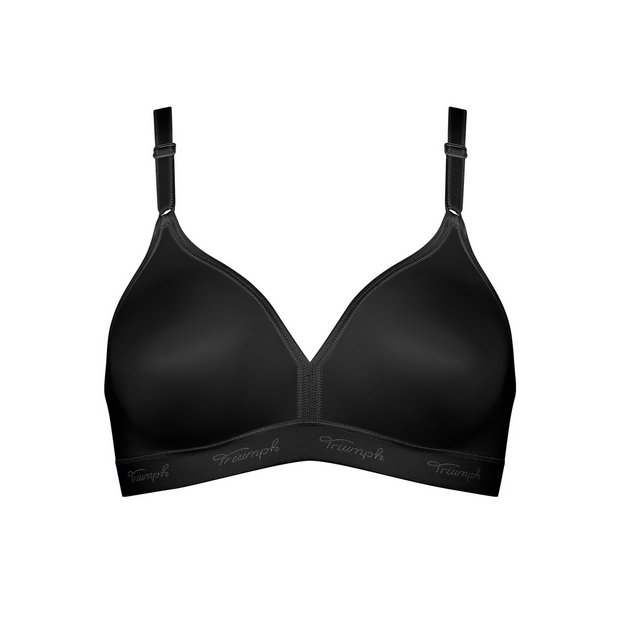 Buy TRIUMPH Black Micro Fun Non Wired Bra 38C, Bras