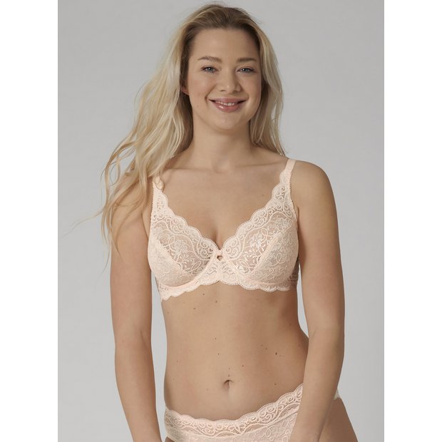 Buy Latte Nude Recycled Lace Full Cup Bra 40C | Bras | Argos