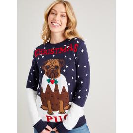 Christmas Women's Mini Me Pug Jumper