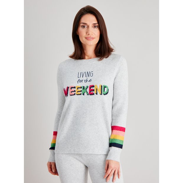 Rainbow jumper grey hotsell