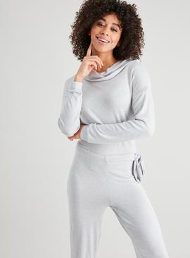 Grey Cowl Neck Pyjama Jumpsuit